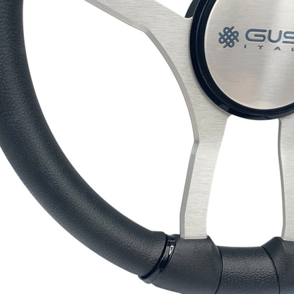Malera Boat Steering Wheel Brushed Aluminum Spokes