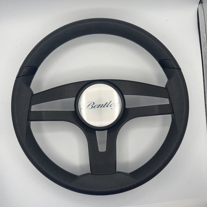 Badia Boat Steering Wheel Brushed Black Aluminum Spokes | Bentley