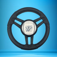 Molinara Marine Steering Wheel Black Brushed Aluminum Spokes | ATX