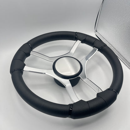 Malera Boat Steering Wheel Chrome Spokes | Plain