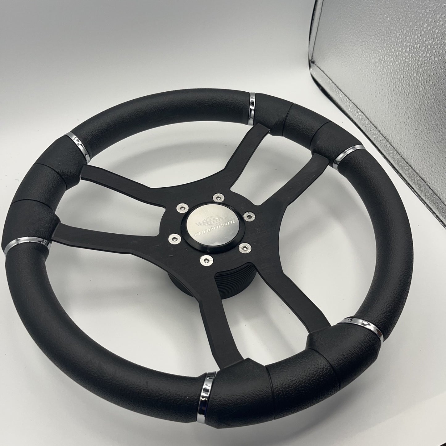 Malera Boat Steering Wheel Black Aluminum Spokes | Chaparral Boats
