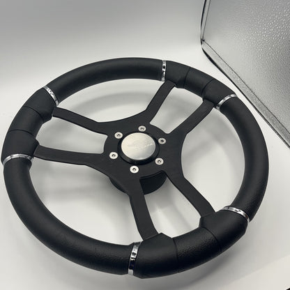 Malera Boat Steering Wheel Black Aluminum Spokes | Chaparral Boats