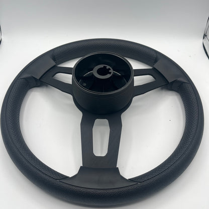 Model 15 Boat Steering Wheel Blk Brushed Alum Spokes | Searay