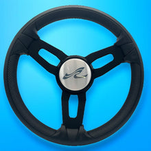 Model 15 Boat Steering Wheel Blk Brushed Alum Spokes | Searay