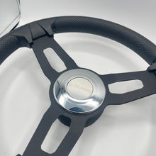 Model 15 Boat Steering Wheel Blk Brushed Alum Spokes | Chrome Gussi