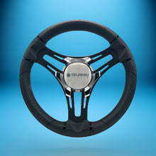 Verona Boat Steering Wheel Black Brushed Alum Spokes | Gussi Italia