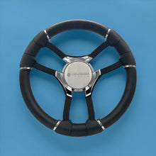 Malera Boat Steering Wheel Black Spokes | Gussi Star Chrome Style